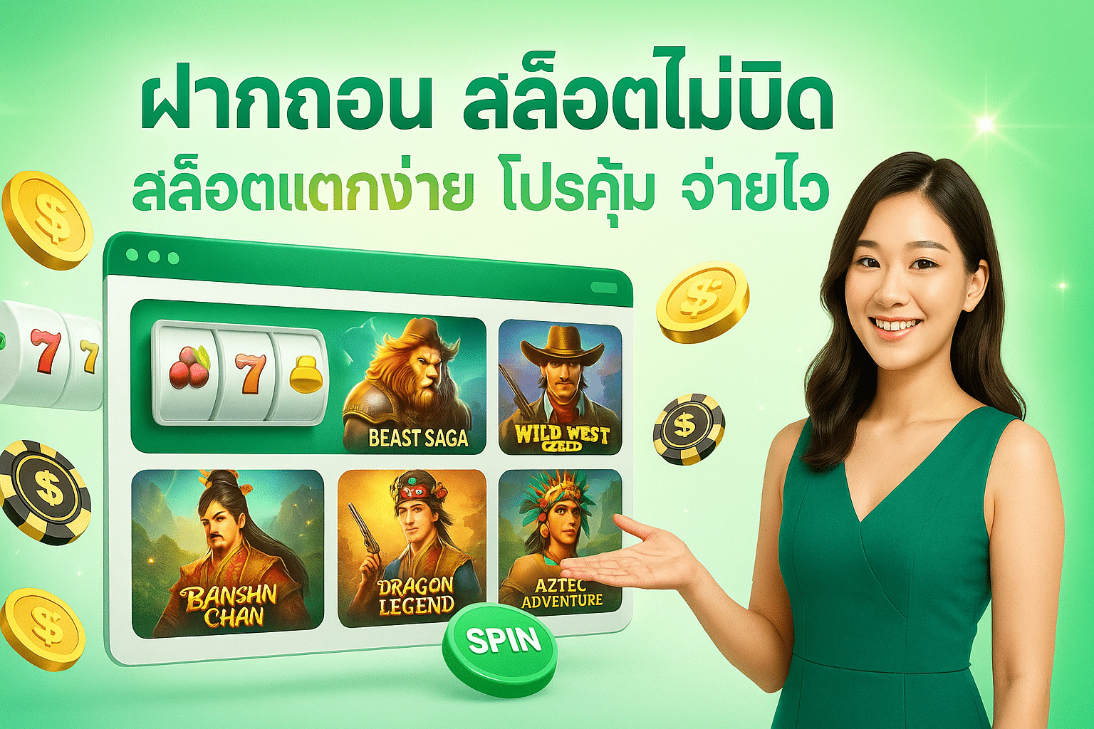 ฝากถอน สล็อตไม่บิด